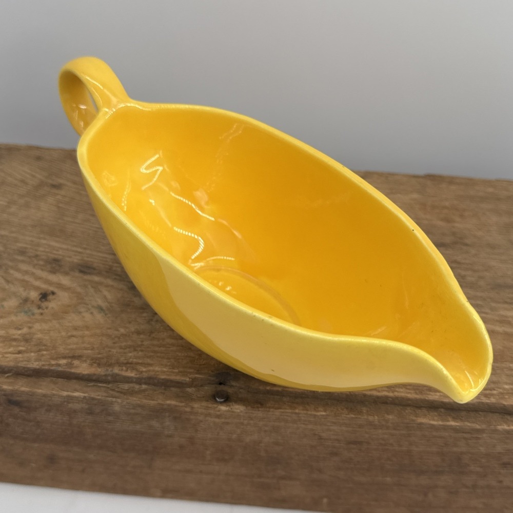 Gravy Boat Vintage Rhythm By Homer Laughlin Mustard Yellow‎ #D53N4 Serviceware - Picture 3 of 9